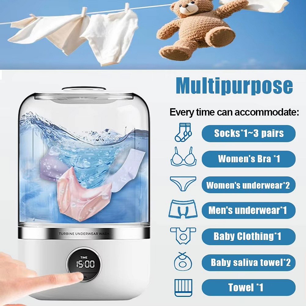 Mini Wasmachine Oplaadbaar