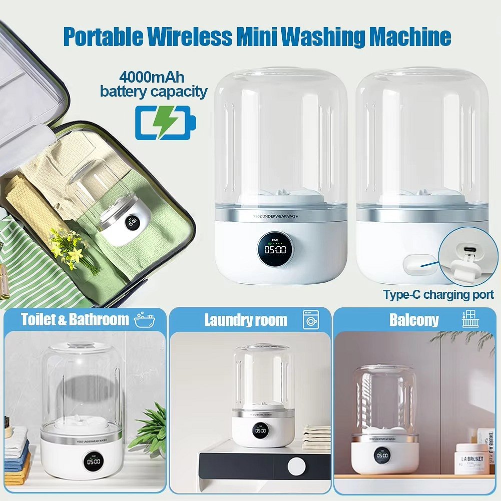 Mini Wasmachine Oplaadbaar