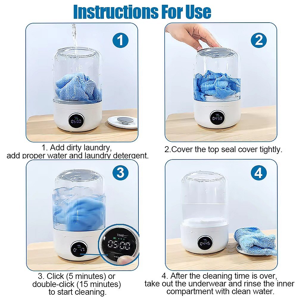 Mini Wasmachine Oplaadbaar