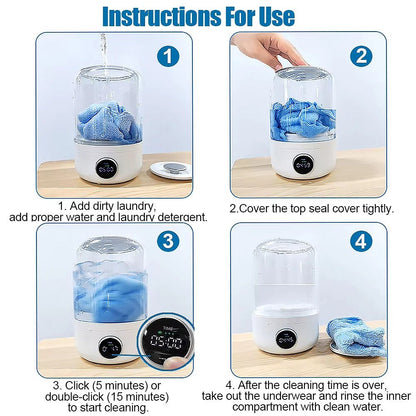 Mini Wasmachine Oplaadbaar