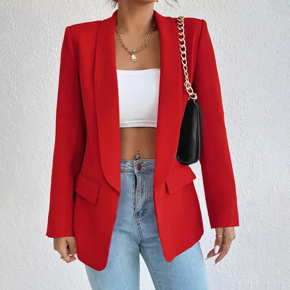 Blazer dames – Stijlvolle open blazer van ademend materiaal voor casual en chic