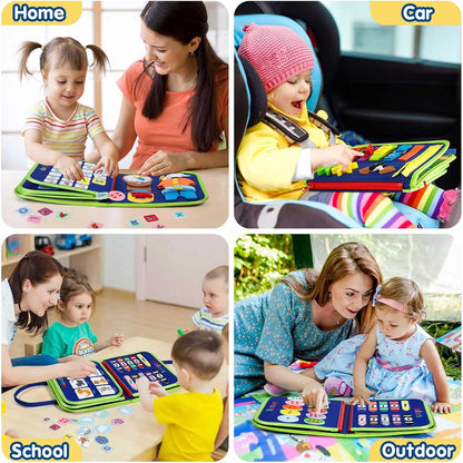 Montessori Activiteitenbord Sensorisch Drukboek Peuter 2-4 Jaar