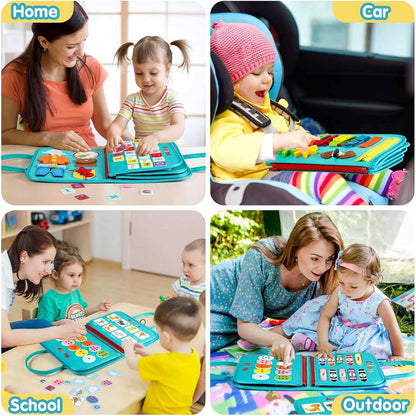 Montessori Activiteitenbord Sensorisch Drukboek Peuter 2-4 Jaar