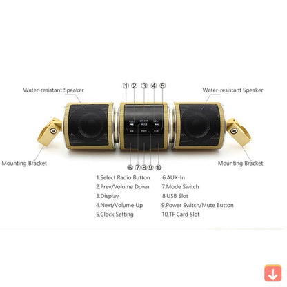 Motorfiets Bluetooth Speaker FM Radio