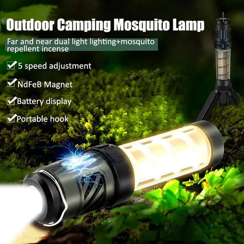 Muggenspray met Campinglamp