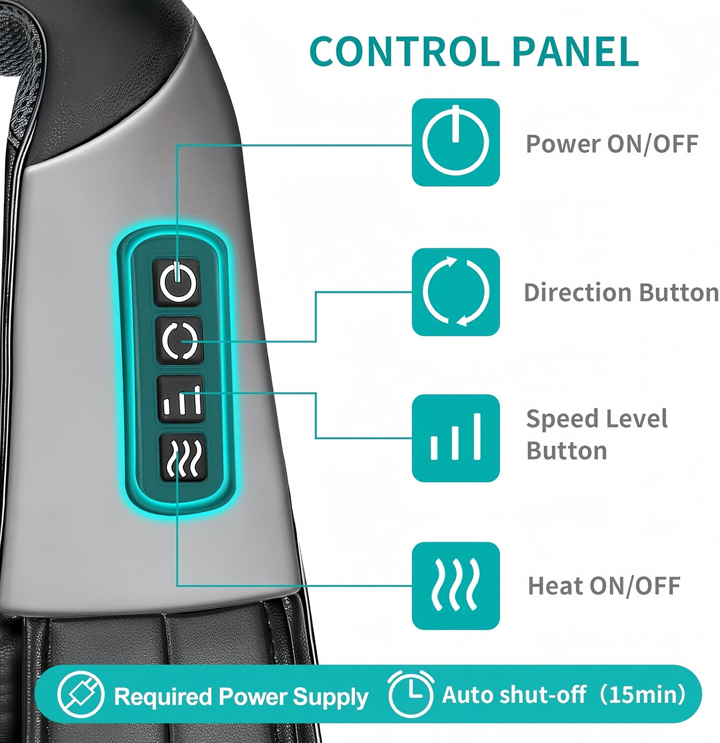 Nek Schouder Rug Massager Verwarmd Pijnverlichter