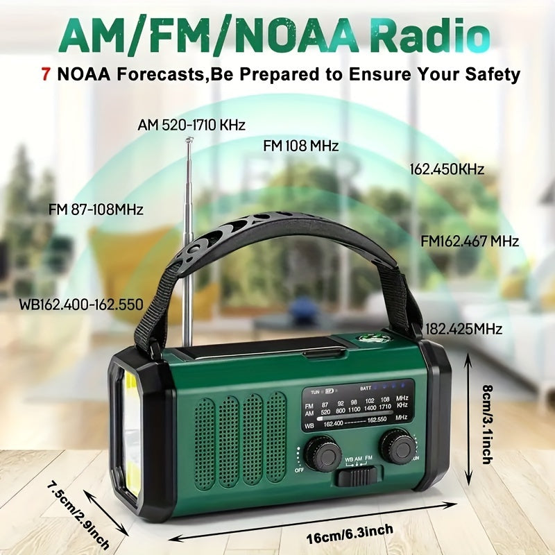 Noodradio met zaklamp en oplader