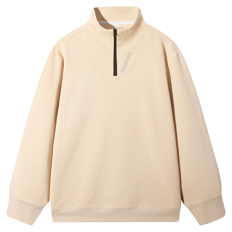 Heren trui met rits – Casual half zip trui van ademend materiaal