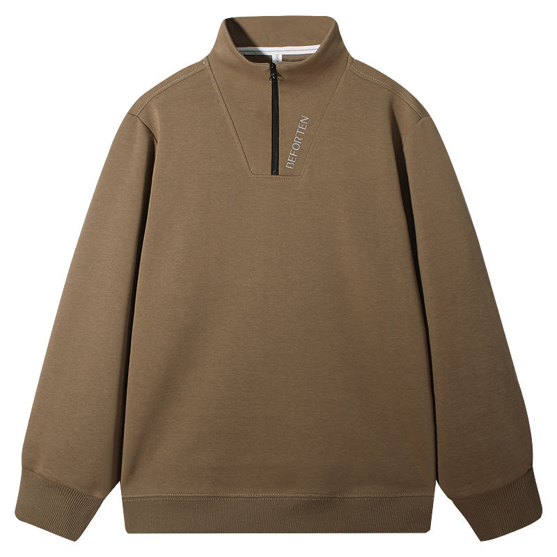 Heren trui met rits – Casual half zip trui van ademend materiaal