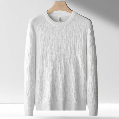 Trui voor heren – Jacquard-gepatroneerde trui met comfortabele pasvorm