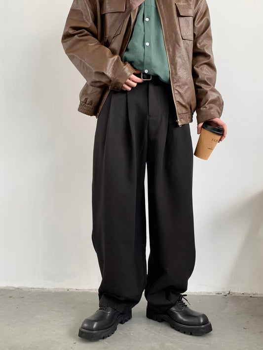 Klassieke herenbroek met wijde pijpen – Comfortabele en stijlvolle pantalon