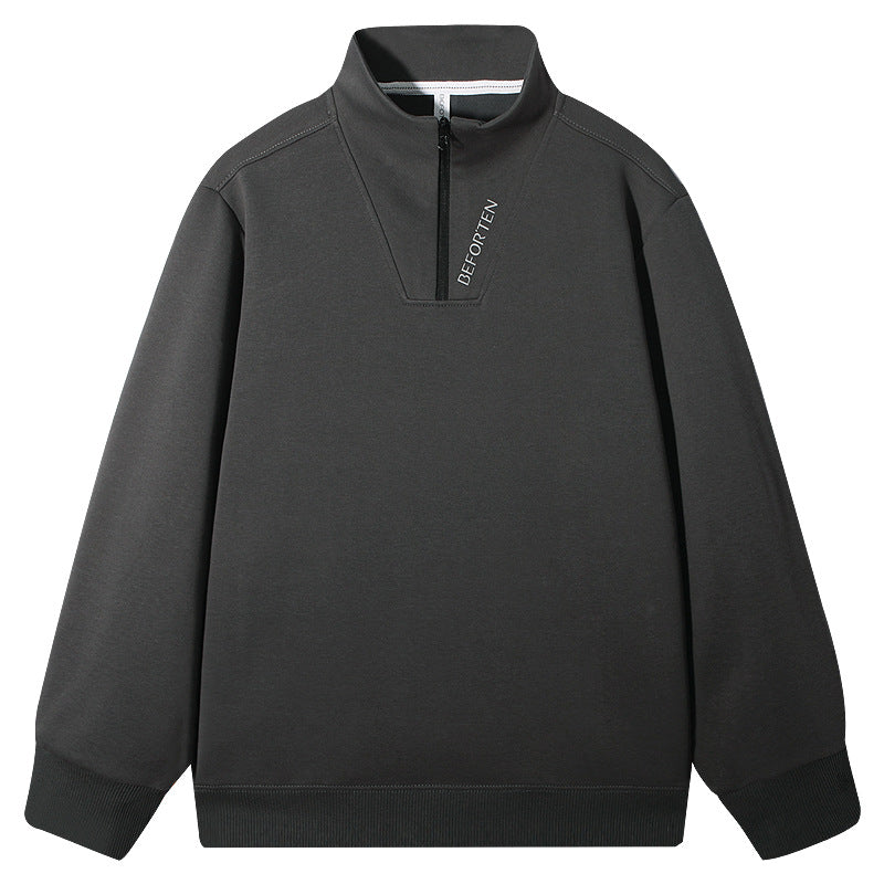 Heren trui met rits – Casual half zip trui van ademend materiaal