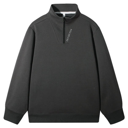 Heren trui met rits – Casual half zip trui van ademend materiaal
