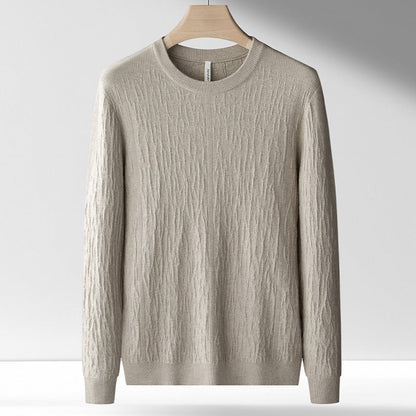 Trui voor heren – Jacquard-gepatroneerde trui met comfortabele pasvorm