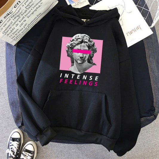 Hoodie voor heren met sculptuurprint – Comfortabele en trendy sweatshirt