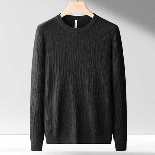 Trui voor heren – Jacquard-gepatroneerde trui met comfortabele pasvorm