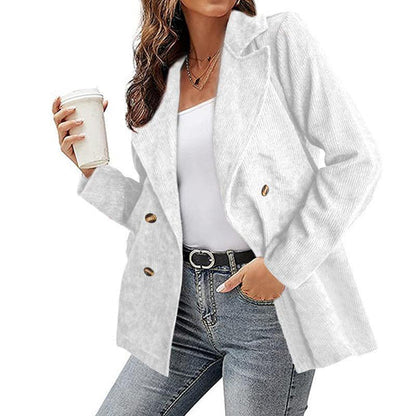 Mantel dames – Dubbelrijige trenchcoat met stijlvolle snit en warme stof