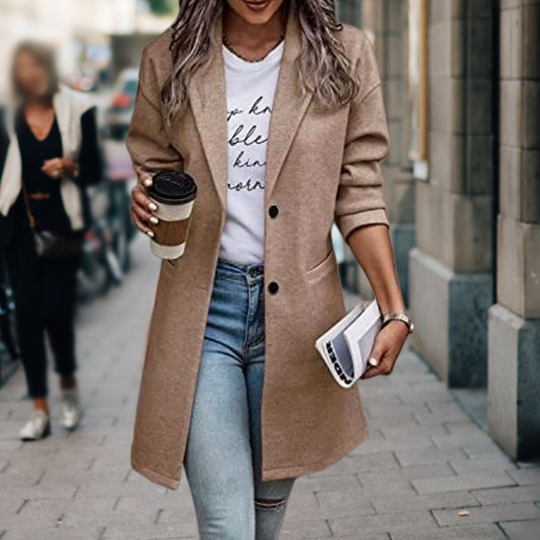 Blazer voor Dames – Dubbelsluiting Blazer met Elegante Pasvorm en Stijlvolle Details