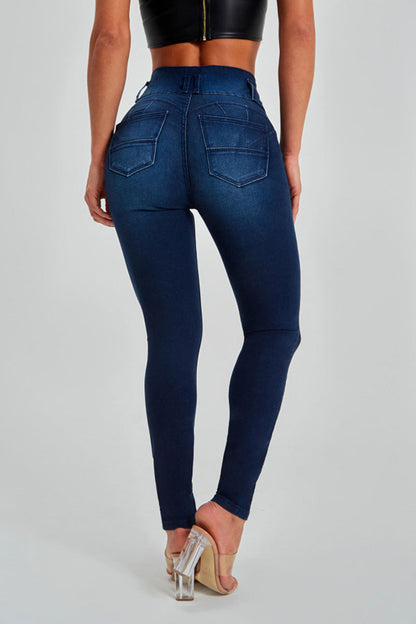 Hoge Taille Skinny Jeans Dames – Stretch Jeans voor Casual en Chic Outfit