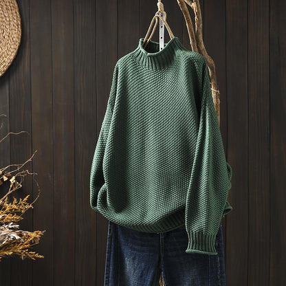 Damestrui hoge hals – Warm gebreide trui met comfortabele pasvorm en stijlvol ontwerp