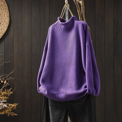 Damestrui hoge hals – Warm gebreide trui met comfortabele pasvorm en stijlvol ontwerp
