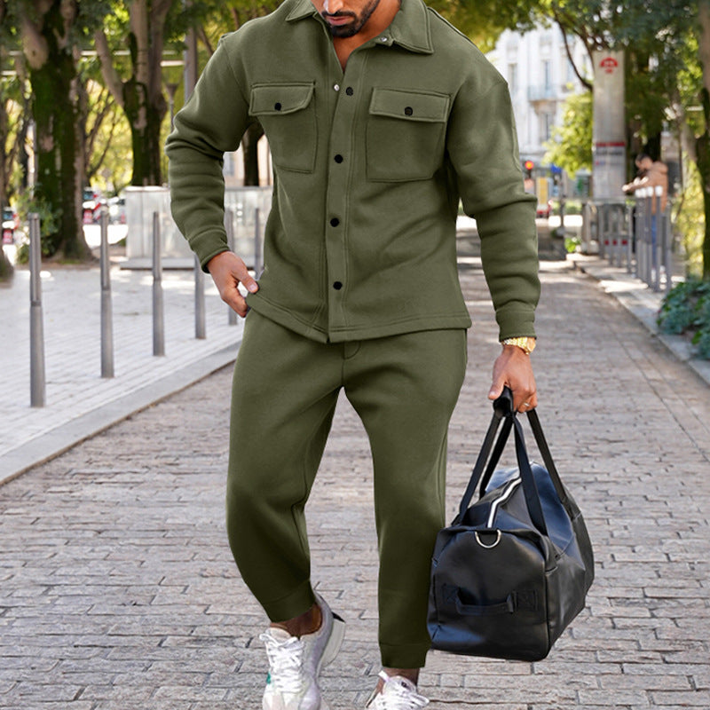 Heren Tweedelig Set – Stijlvolle Kostuum met Slim Fit en Comfortabele Stof