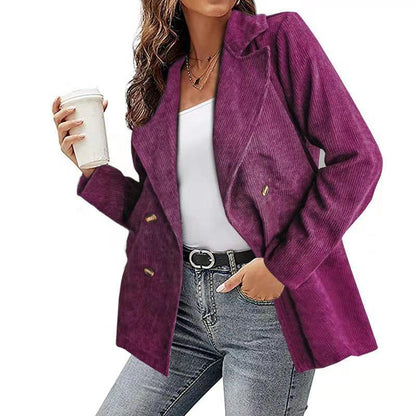Mantel dames – Dubbelrijige trenchcoat met stijlvolle snit en warme stof