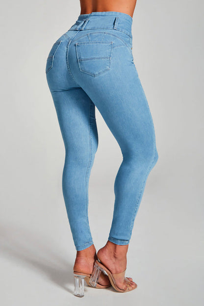 Hoge Taille Skinny Jeans Dames – Stretch Jeans voor Casual en Chic Outfit