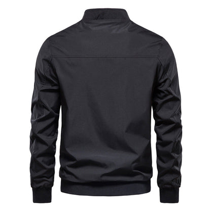 Herenjack met Staande Kraag – Stijlvolle Mid-Season Jas voor Herfst en Winter