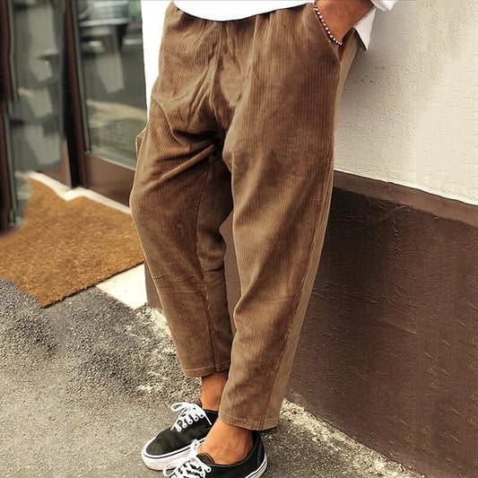 Broeken voor heren – Comfortabele broek met tailleband voor casual en formeel gebruik
