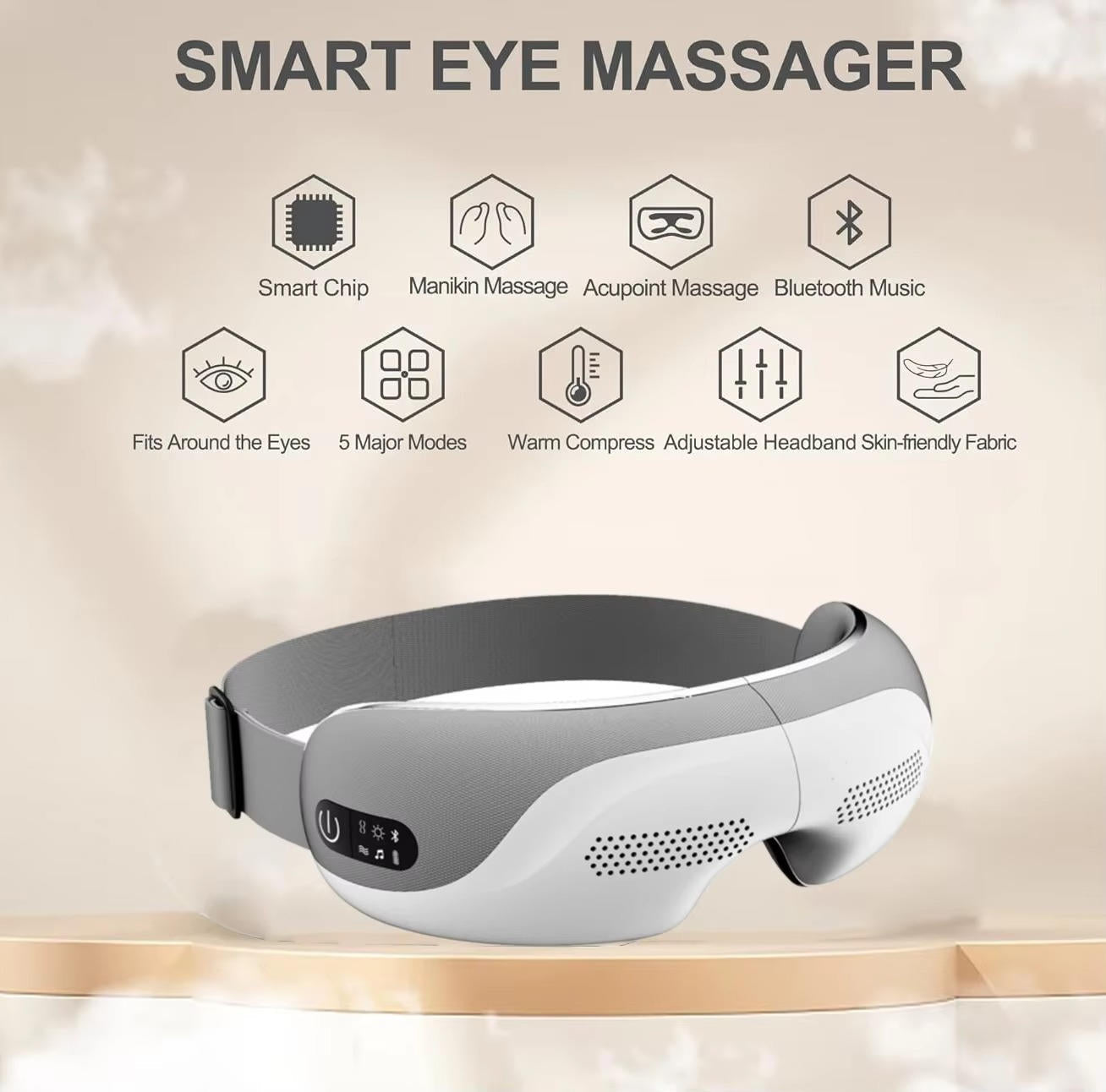 Oogmassager Elektrisch Draagbaar Verstelbaar