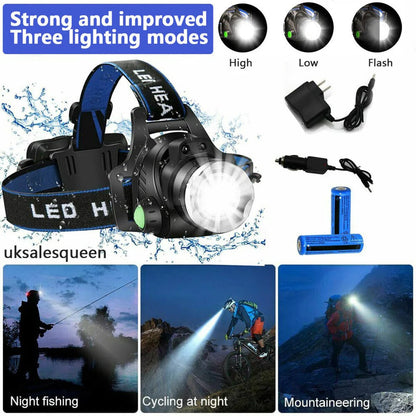 Oplaadbare LED Hoofdlamp 990000LM