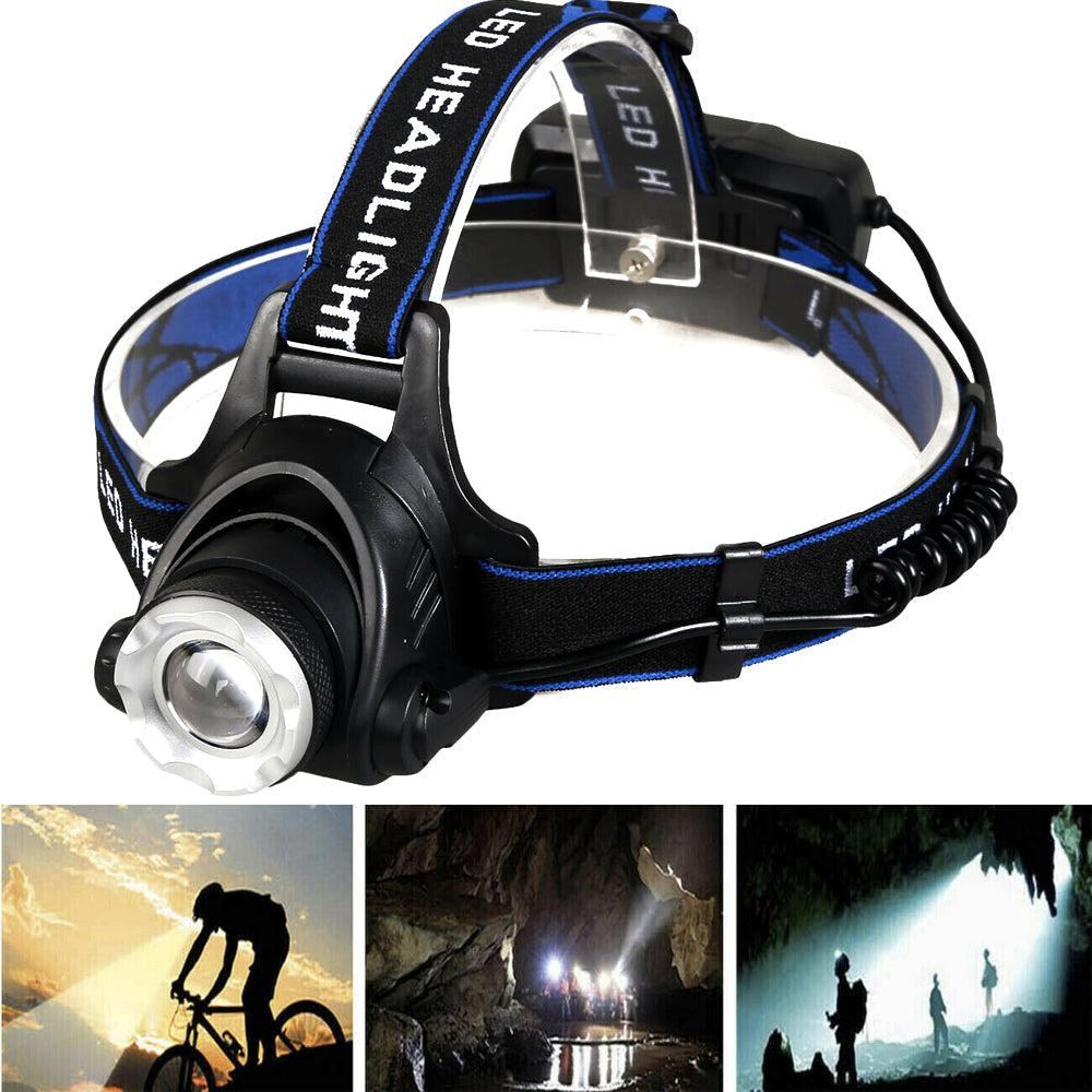 Oplaadbare LED Hoofdlamp met 2 Batterijen