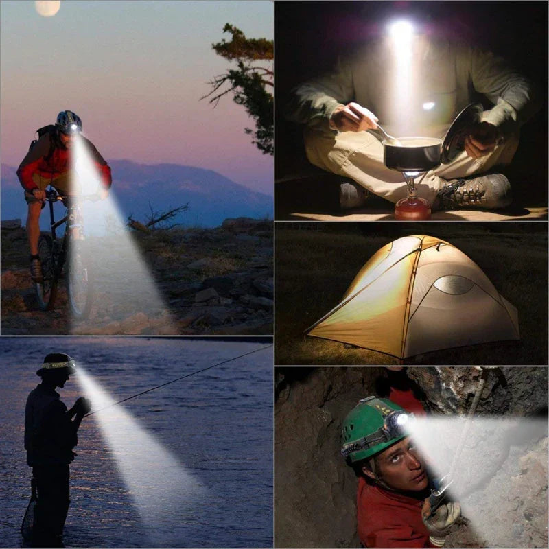 Oplaadbare Waterdichte LED Hoofdlamp Zoombaar