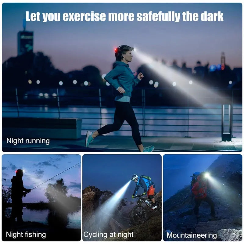 Oplaadbare Waterdichte LED Hoofdlamp Zoombaar