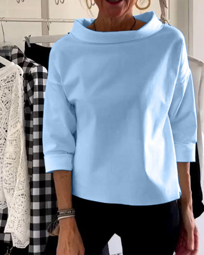 Dames Ronde Hals Top – Stijlvolle T-shirt met Korte Mouwen en Comfortabele Pasvorm
