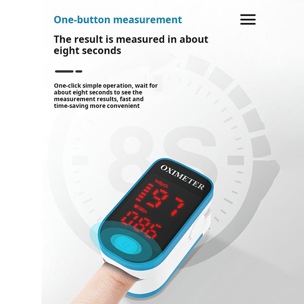 Pols Oximeter Vingertop Monitor Digitale Bloedzuurstofmeting TFT Scherm