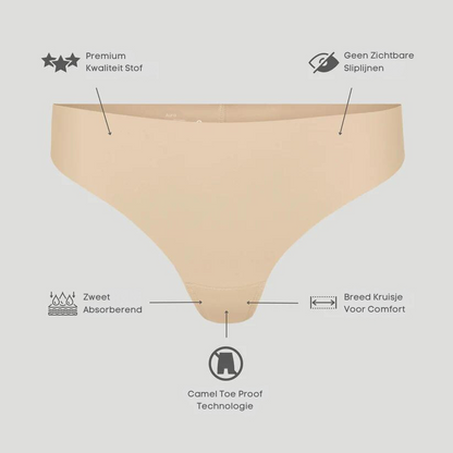 Onzichtbare Camel Toe String – Comfortabele en ademende string voor dames