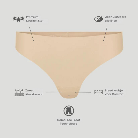 Onzichtbare Camel Toe String – Comfortabele en ademende string voor dames