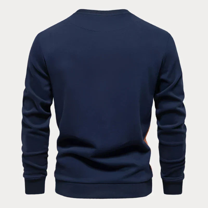 Herenpullover – Comfortabele ronde hals trui van zachte wol voor casual stijl
