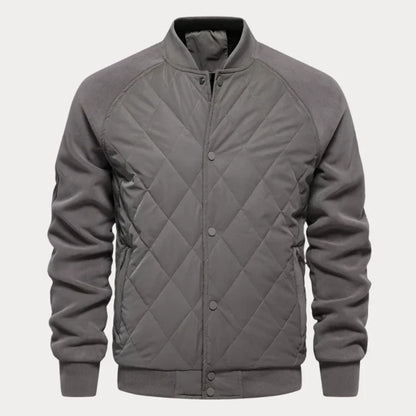 Gewatteerd Bomberjack Heren – Stijlvol met Staande Kraag en Comfortabel Design