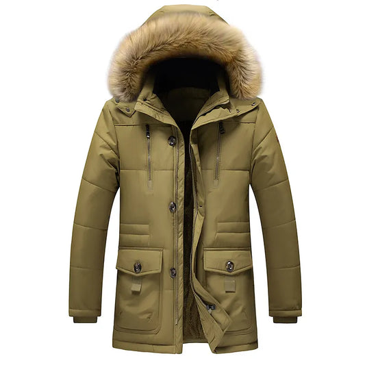 Heren Parka – Waterdichte parka met meerdere zakken en warme voering