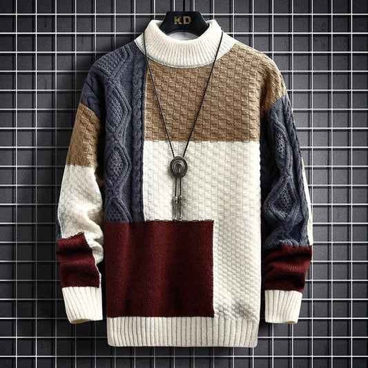 Schildpad Trui Heren – Warme gebreide trui met schildpadmotief voor casual stijl