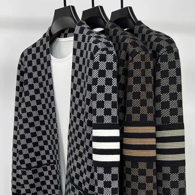 Heren vest met blokpatroon – Stijlvol gebreid vest voor casual en formele gelegenheden