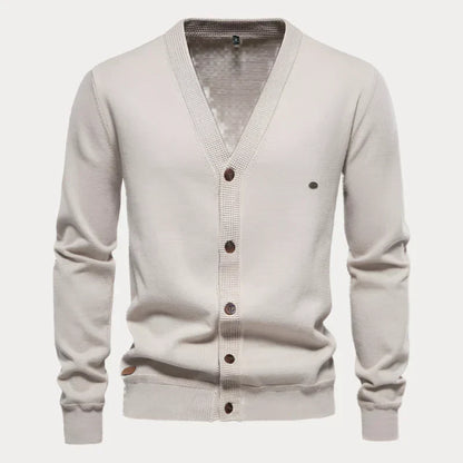 Cardigan voor heren – Effen button-up vest met comfortabele pasvorm en stijl