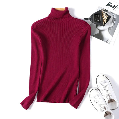 Rollkragenpullover dames – Comfortabele trui met boorden voor casual stijl