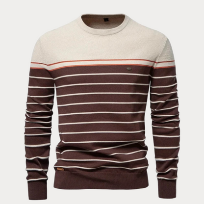 Gestreepte Pullover Heren – Comfortabele Trui met Ronde Hals en Stijlvolle Design