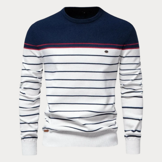 Gestreepte Pullover Heren – Comfortabele Trui met Ronde Hals en Stijlvolle Design