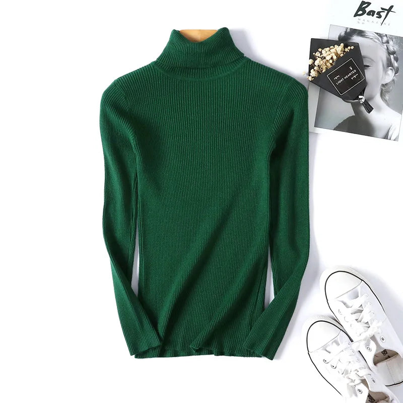Rollkragenpullover dames – Comfortabele trui met boorden voor casual stijl