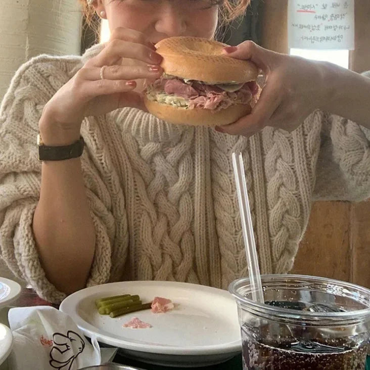 Dames gebreide trui – Losse trui van zachte wol voor casual stijl